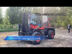 3.5T Back Hinge Rough Terrain Forklift Sempurna untuk lingkungan yang sulit