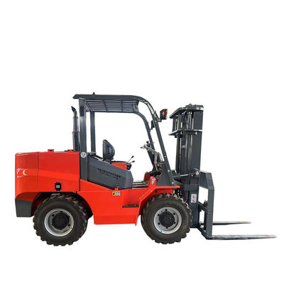 3.5T Integrated Rough Terrain Forklift Dibangun-in Counterweight